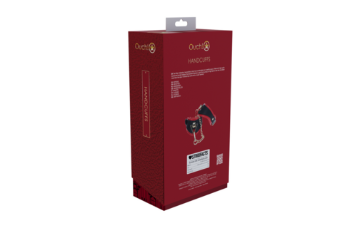 Milan Collection Handfesseln Schwarz/Rot – Sicher & Bequem