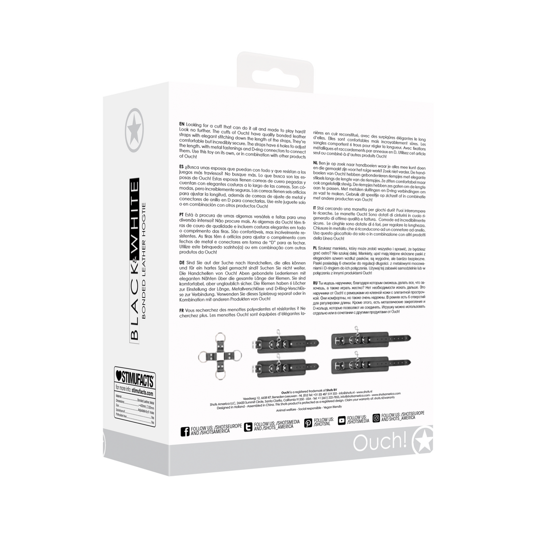 Gelijmd Leren Hogtie Met Hand- & Enkelboeien – Stevig & Comfortabel