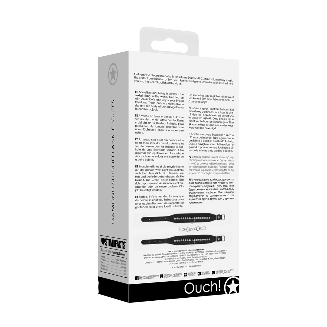 Diamantgenähte Fußfesseln | Verstellbares & sexy Accessoire