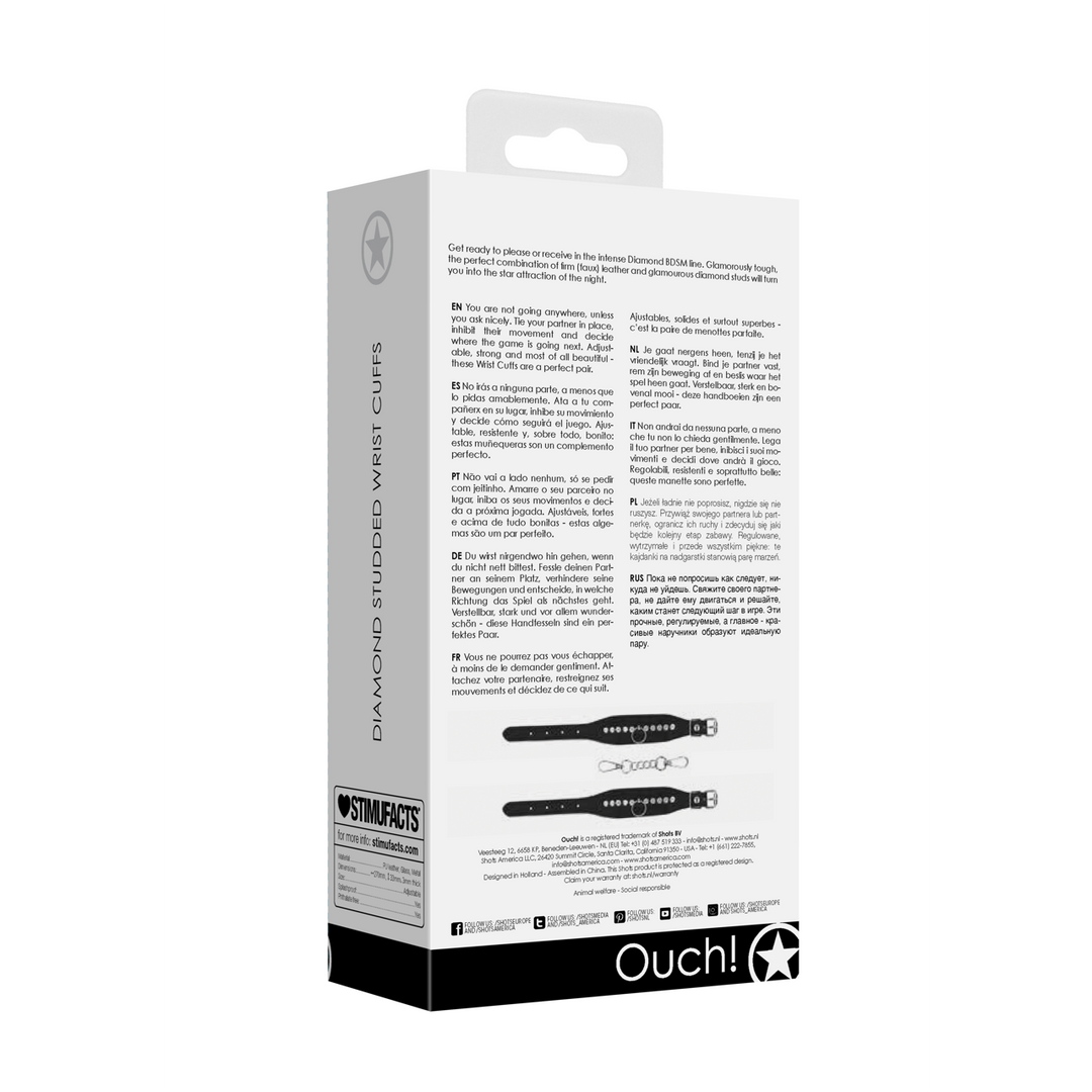 Diamantgestikte Polsbanden | Stijlvolle Verstelbare Handboeien