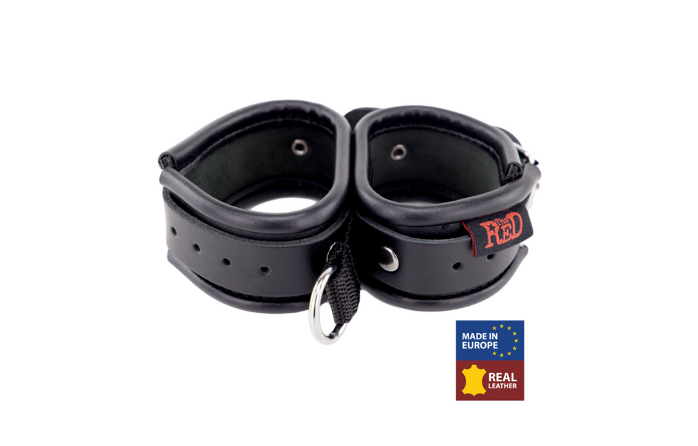 Leather Double Handcuffs Black - Stylish & Durable