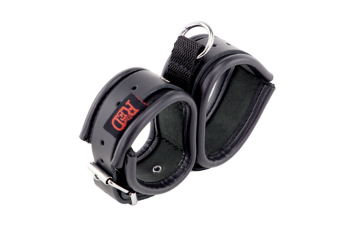 Leather Double Handcuffs - Black