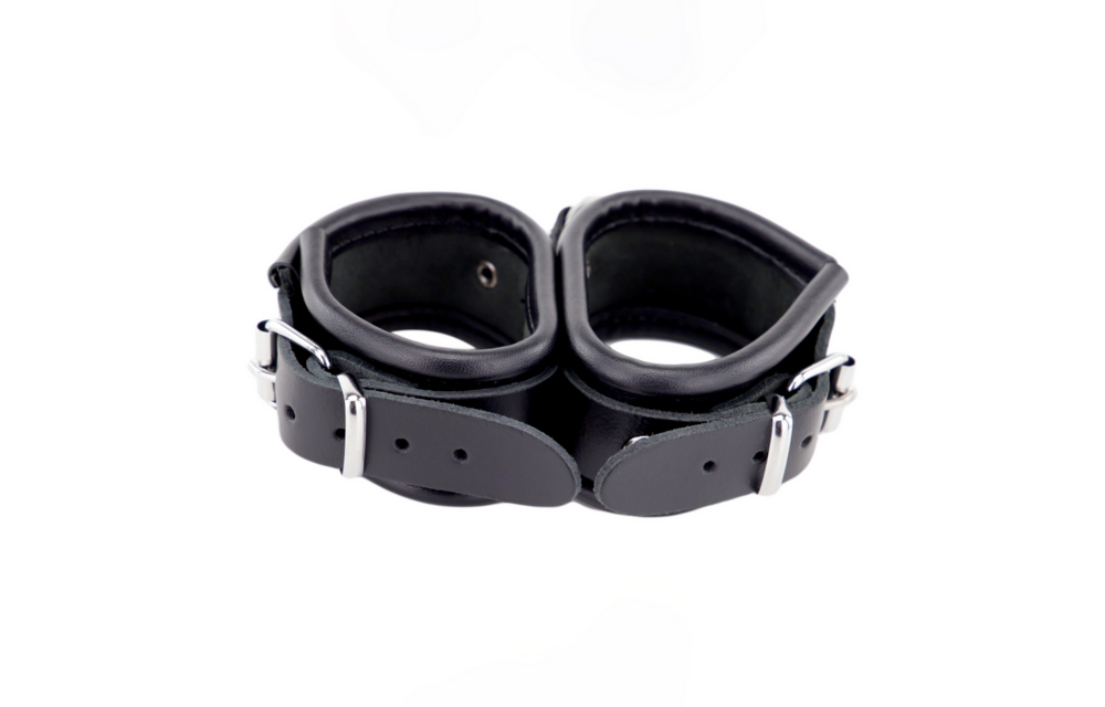 Leather Double Handcuffs Black - Stylish & Durable