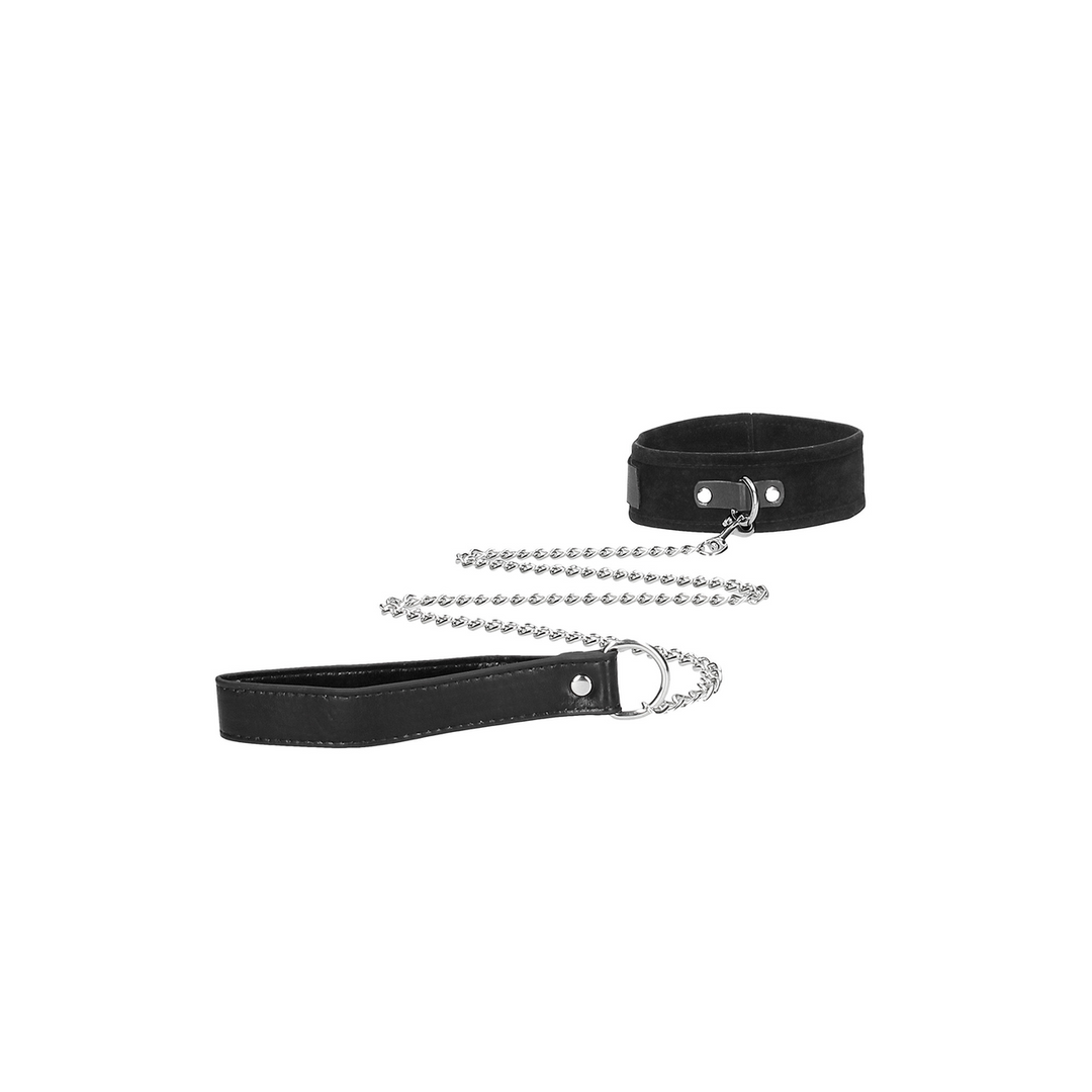 Klettverschluss-Halsband mit Leine und Handschellen – Stabil und bequem