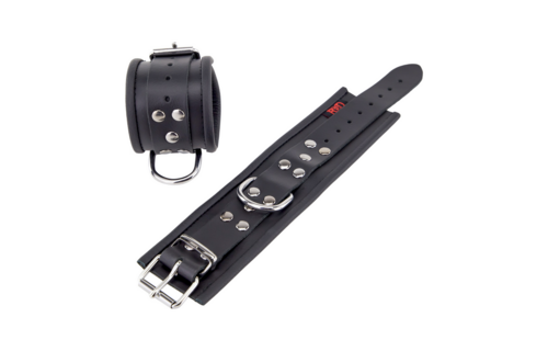 Leather Handcuffs Black – Comfort & Excitement From Red Leather