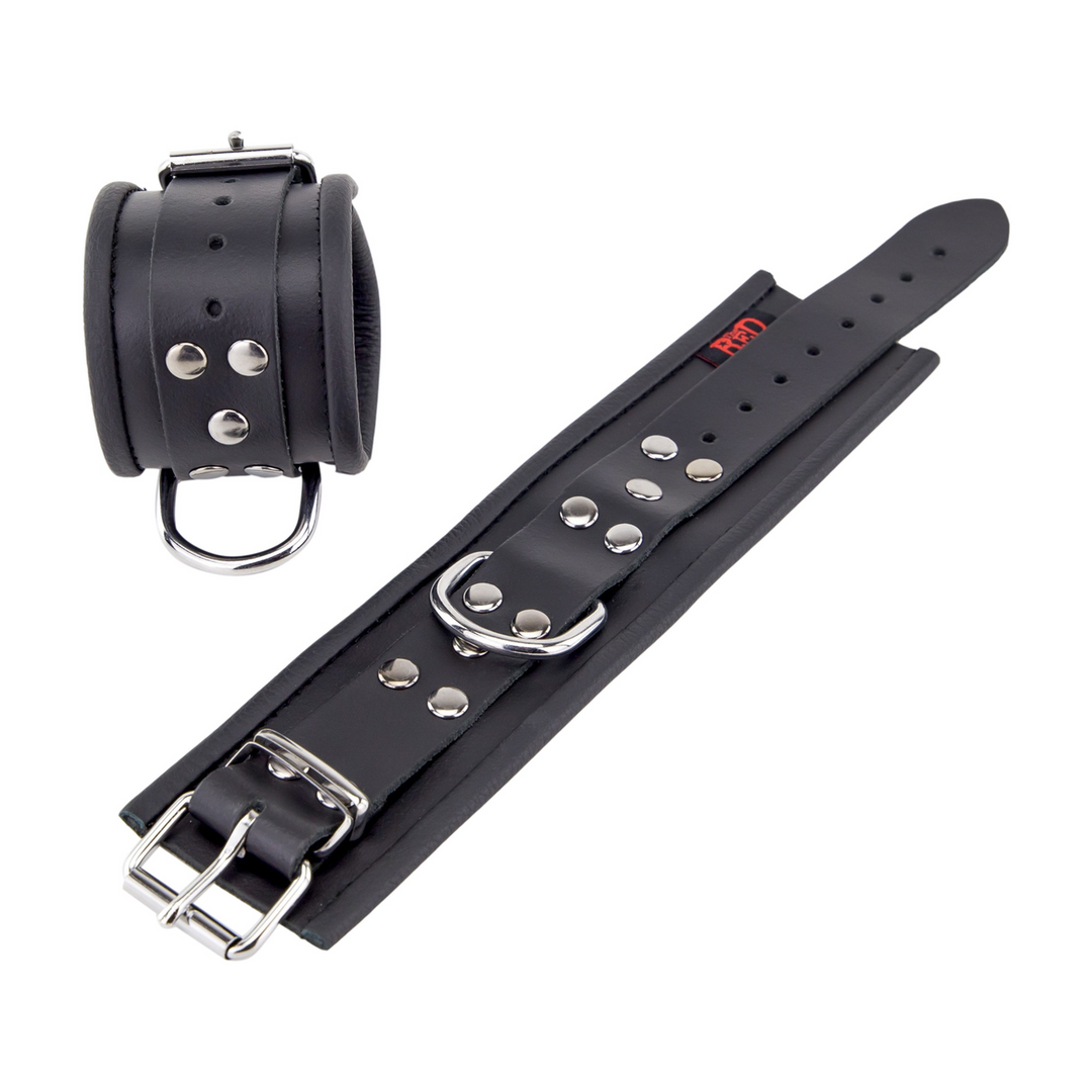 Leather Handcuffs Black – Comfort & Excitement From Red Leather