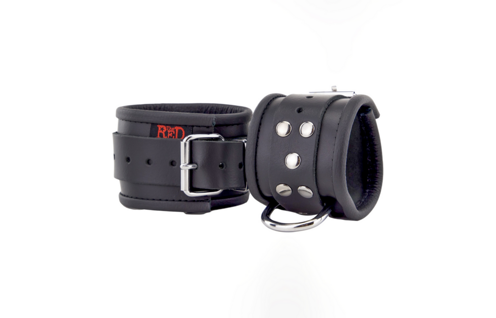 Leather Handcuffs Black – Comfort & Excitement From Red Leather