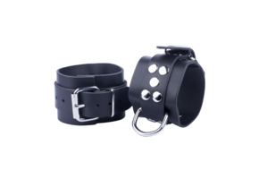 Ultra Leather Handcuffs Black - Strong, Comfortable & Safe