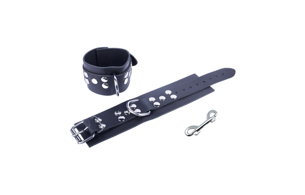 Ultra Leather Handcuffs - Black