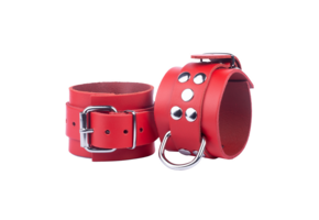 Ultra Leather Handcuffs Red – Sturdy & Stylish SM Accessory