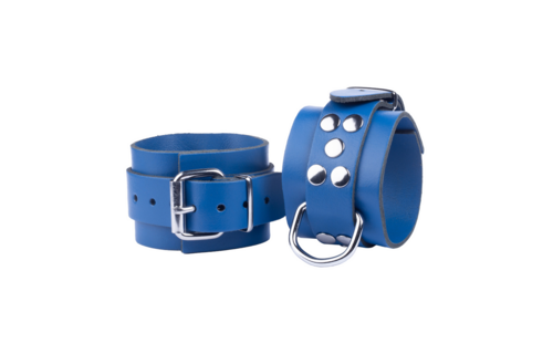 Ultra-Lederhandschellen Blau – Stabil & Bequem SM-Ausrüstung