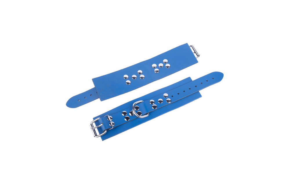 Ultra Lederen Handboeien Blauw – Stevig & Comfortabel Sm Gear
