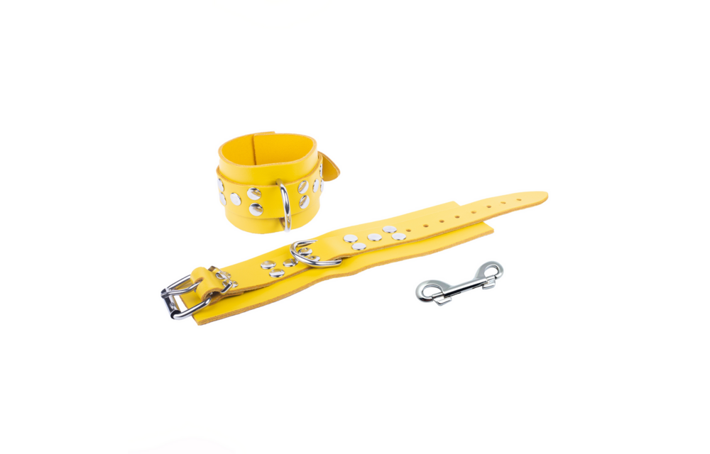 Ultra Leather Handschellen - Gelb