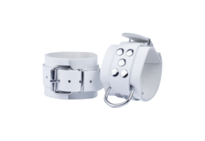 Ultra Leather Handcuffs White – Sturdy, Stylish & Durable