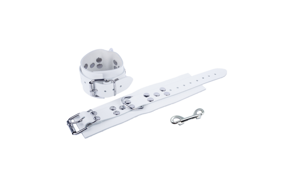 Ultra Leather Handcuffs White – Sturdy, Stylish & Durable