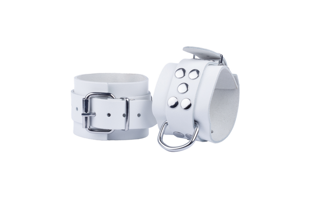 Ultra Leather Handschellen - Weiß