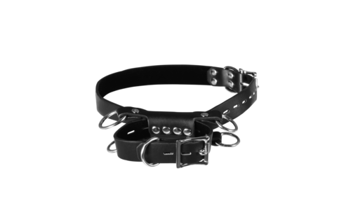 Kneeling Thigh Cuff Set - Black