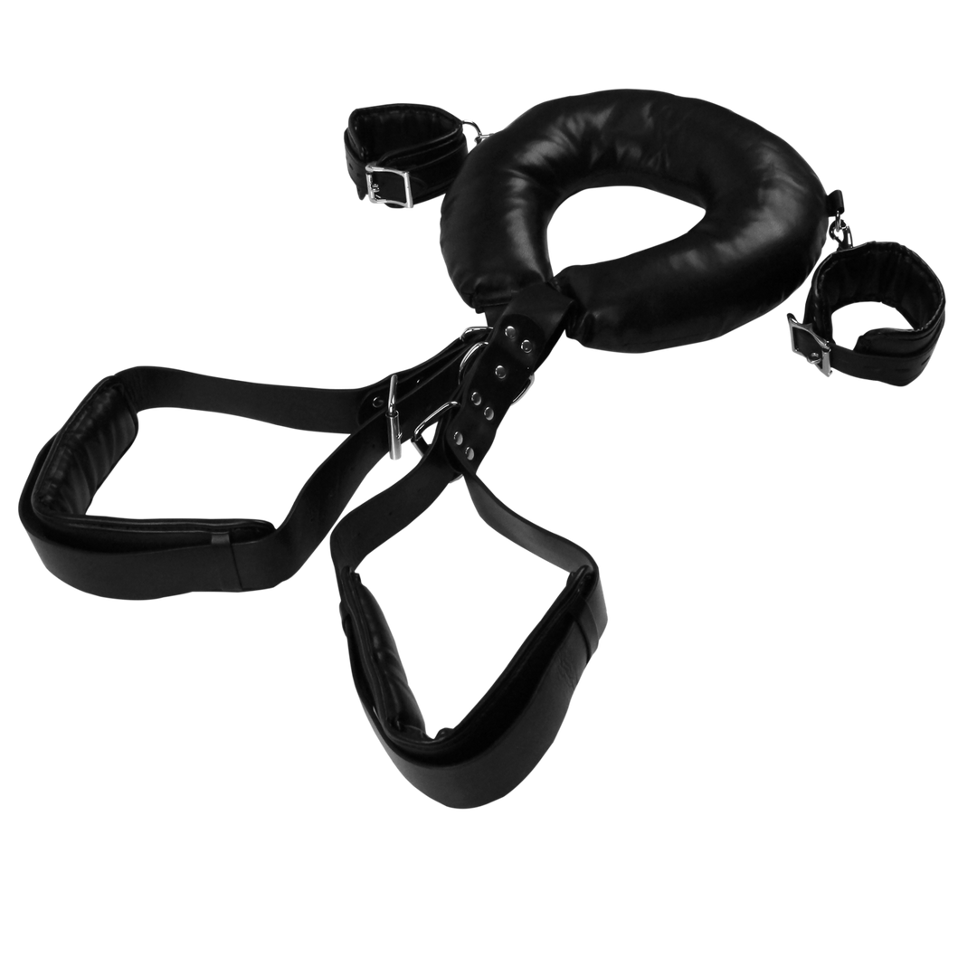 Padded Thigh Sling Black & Handcuffs | BDSM Accessory