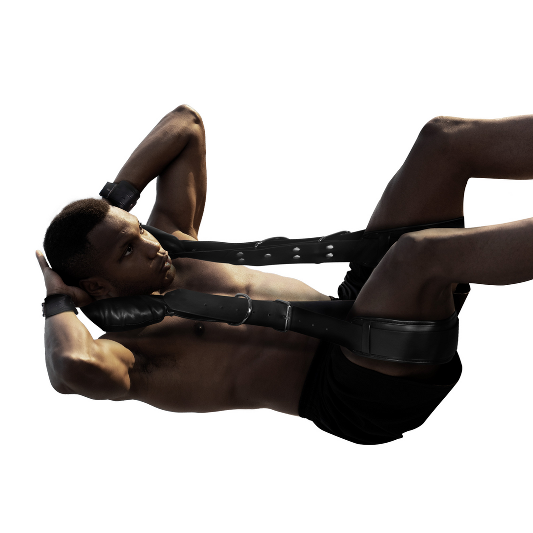 Padded Thigh Sling Black & Handcuffs | BDSM Accessory