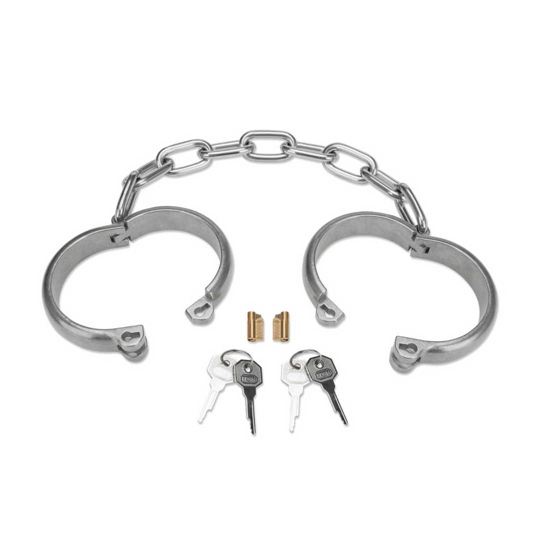 Heavy Duty Handcuffs Silver - Strong & Durable Prowler Red