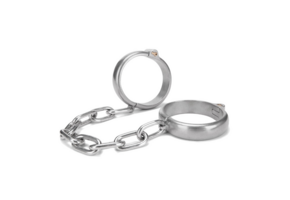 Heavy Duty Silver Ankle Cuffs | Strong & Reliable Prowler Red