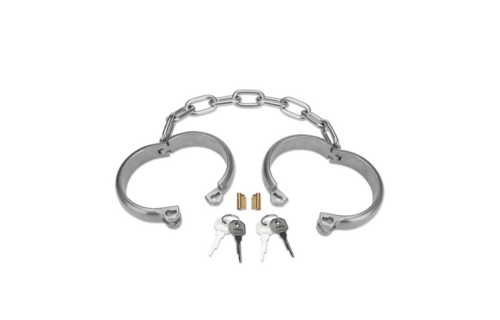 Heavy Duty Silver Ankle Cuffs | Strong & Reliable Prowler Red