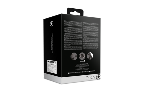 Körpergeschirr mit Oberschenkel- und Handfesseln Schwarz – BDSM-Spaß