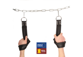 Leather Suspension Handcuffs Black – Stylish & Durable