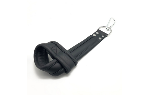 Leather Suspension Handcuffs - Black