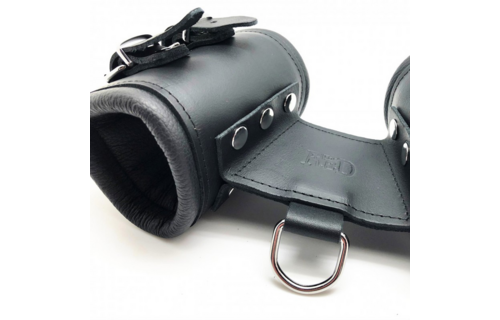 Leder-Doppelhandschellen Schwarz – Luxuriös, robust & stilvoll