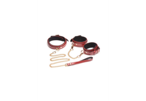 6-Piece Bordeaux Bondage Set PU Leather | Style & Passion