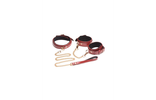 6-Delige Bordeaux Bondage Set Pu-Leer | Stijl & Passie