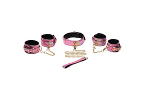 Bondage Set Snake Print Pink | Seductive & Unique