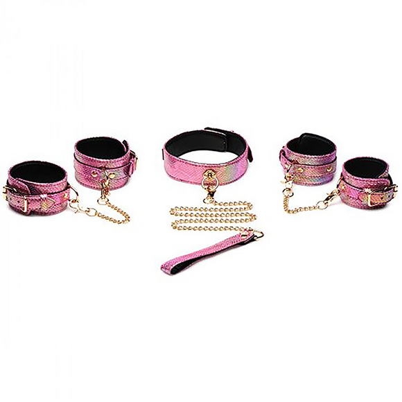 Bondage Set Slangenprint Roze | Verleidelijk & Uniek
