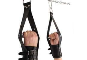 Luxury Leather Suspension Cuffs Black – Comfort & Safety