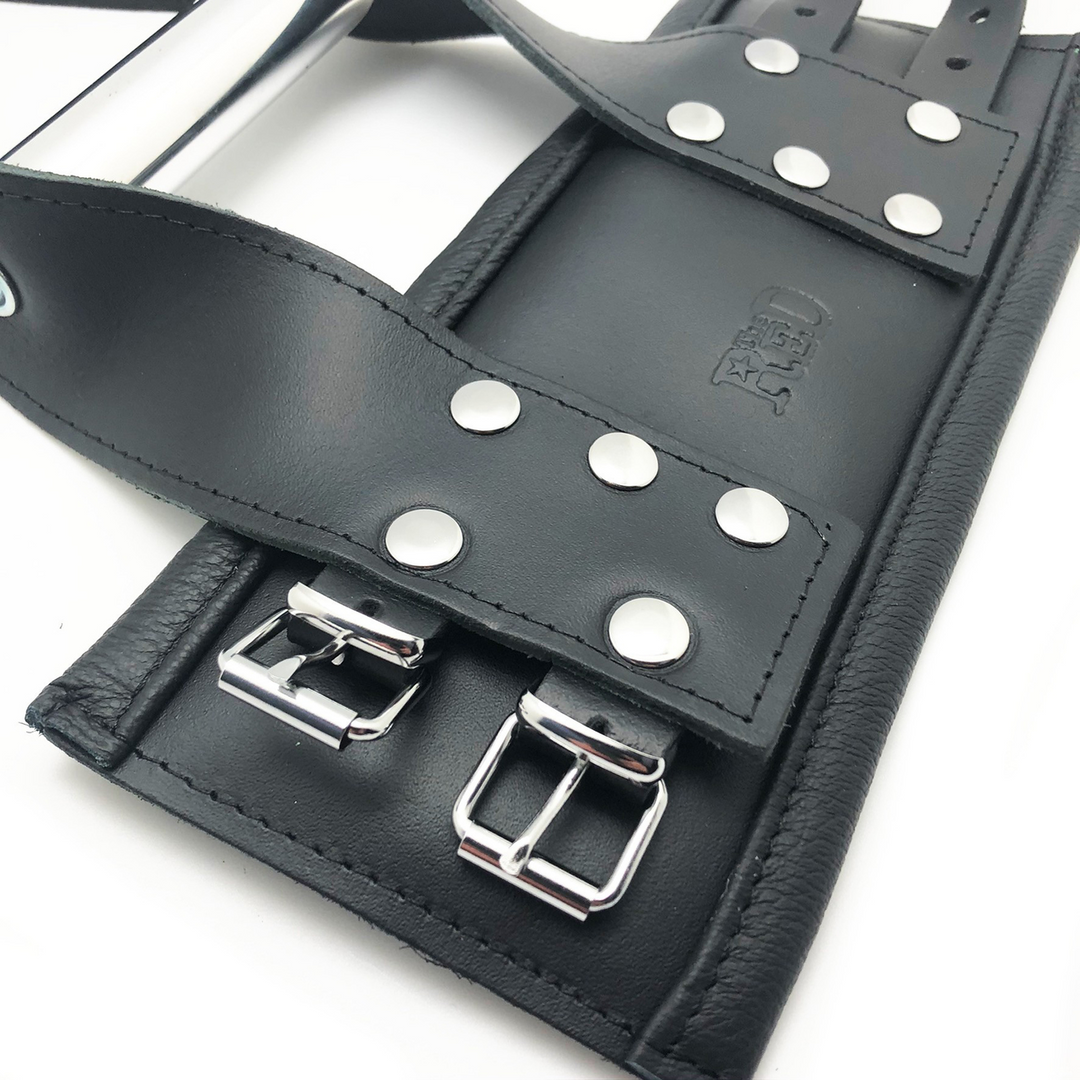 Deluxe Leather Suspension Handcuffs - Black