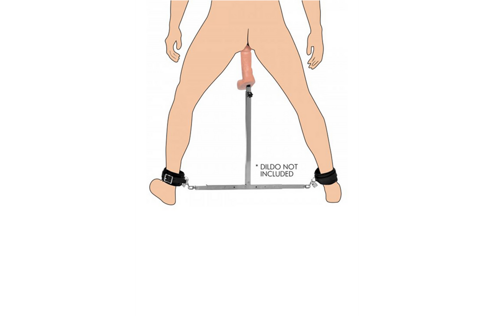 Squat Spreidstang Met Enkelboeien & Anale Dildo | Xr Brands
