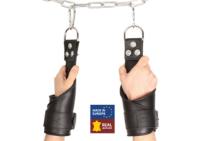 Leather Suspension Handcuffs Black - Strong, Comfortable & Durable