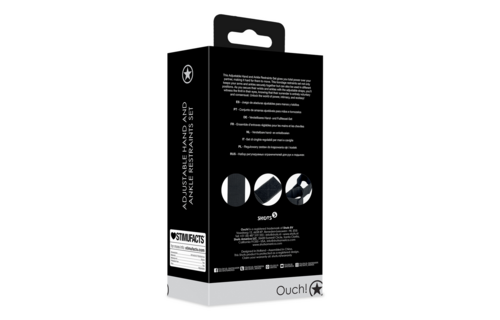 Adjustable Hand & Ankle Cuff Set Black | Ultimate Control