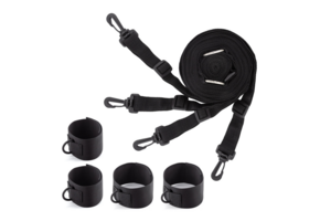 Universal Bed Restraints Black - Adjustable Bed Restraints Set