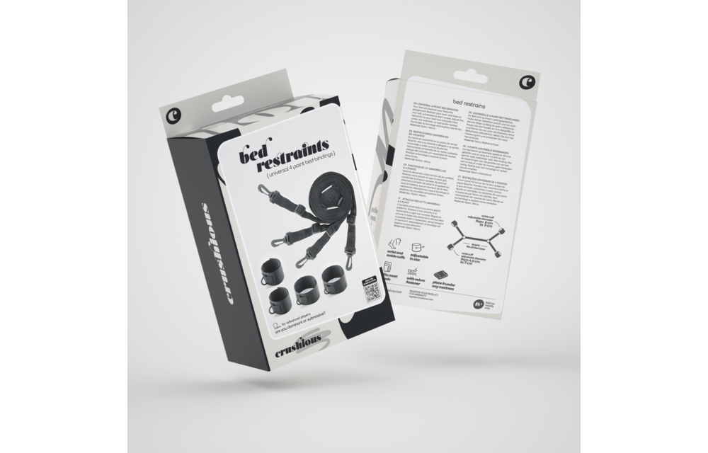 Universal Bed Restraints Black - Adjustable Bed Restraints Set