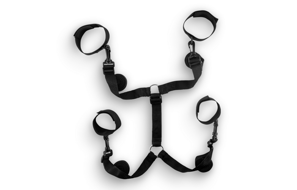 Universal Bed Restraints Black - Adjustable Bed Restraints Set