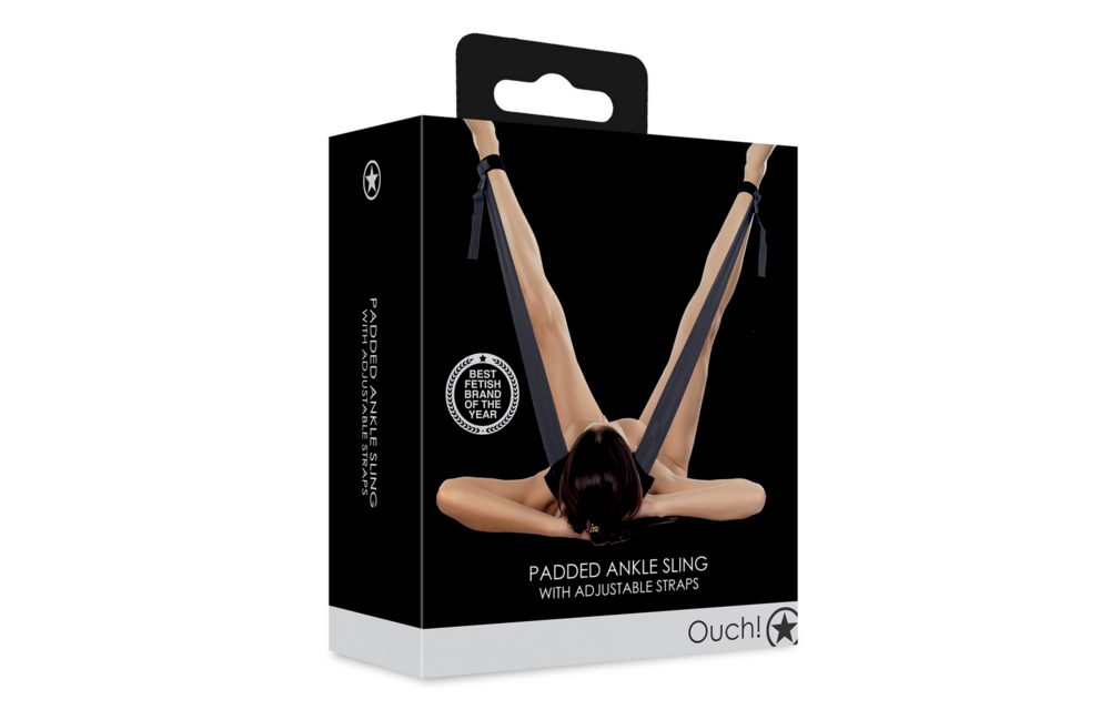 Padded Black Ankle Strap With Adjustable Straps | Ouch!