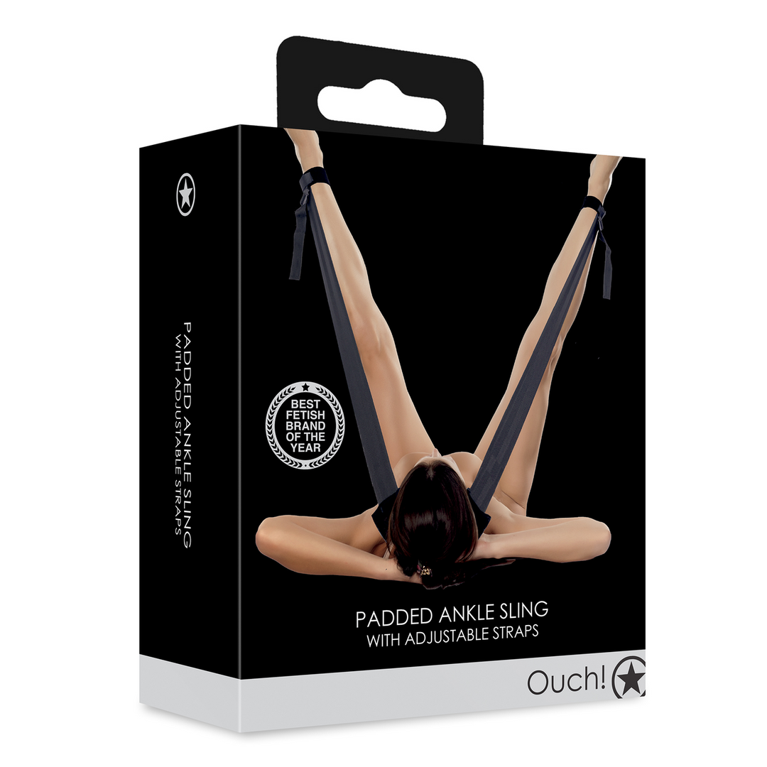 Padded Black Ankle Strap With Adjustable Straps | Ouch!