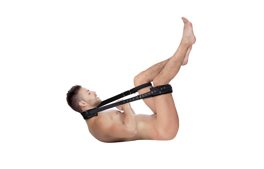 Padded Black Thigh Strap with Adjustable Straps | Ouch!