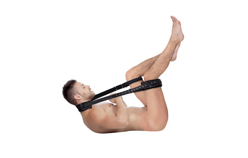 Gewatteerde Zwarte Dijslip Met Verstelbare Bandjes | Ouch!