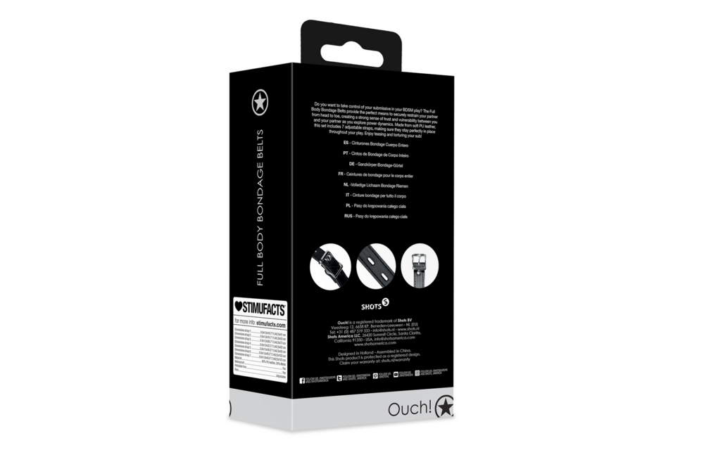 Full Body Bondage Straps Black – Ultimate Control