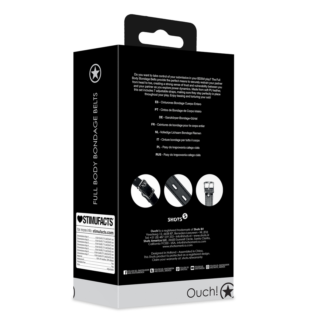 Full Body Bondage Straps Black – Ultimate Control