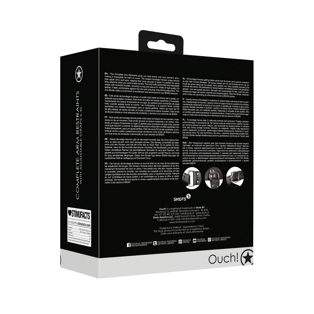 Complete Armboeien Zwart - Comfort & Controle | Ouch! By Shots