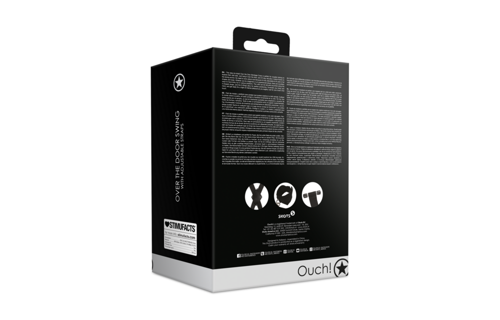 Over de Deur Bondage Kruis - Zwart